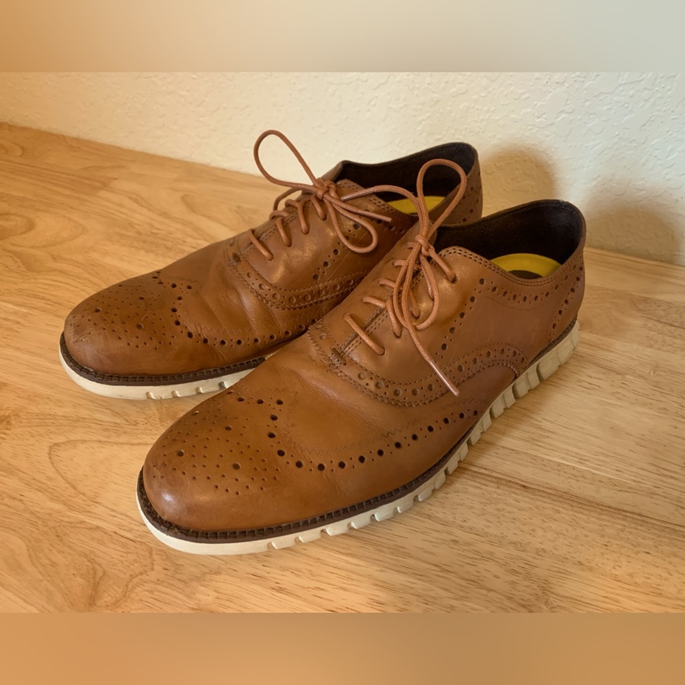 Cole Haan Zerogrand Men's Oxford Wingtip - British Tan Shoes - C14493